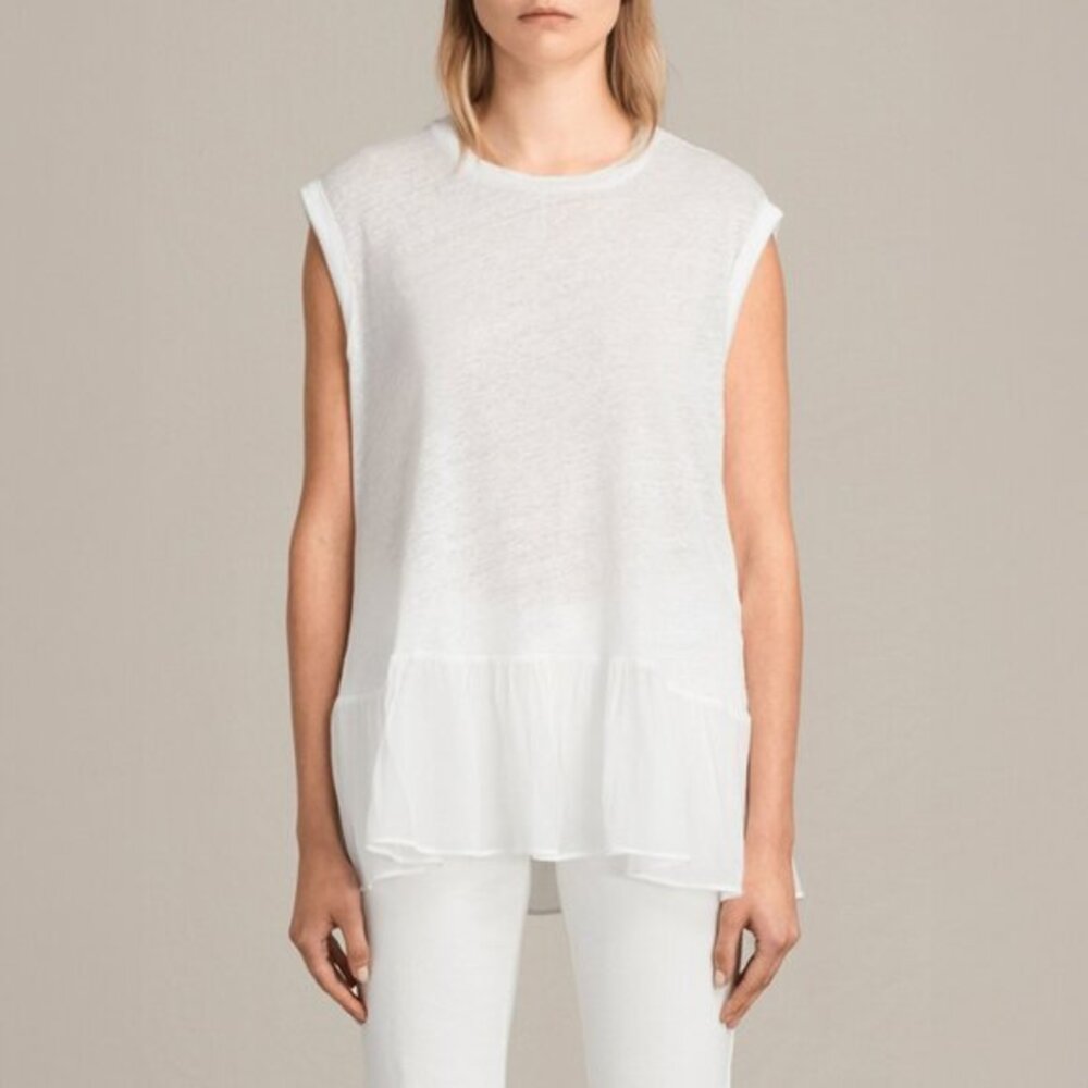 Allsaints Jody Top in White - NWOT sz S